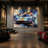 Tableau Lamborghini n°6 Pop Art dans un salon contemporain haut de gamme