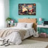 Tableau pop art chatons – deux chats colorés – déco moderne – œuvre vibrante par LVIP