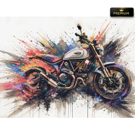 Tableau moto Urban Torque Pop Art contemporain LVIP