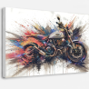 Tableau moto Urban Torque sur Toile Canvas premium à tranche noire