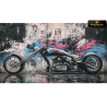 Tableau moto Urban Chrome art urbain contemporain LVIP