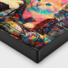 Tableau pop art chatons – deux chats colorés – déco moderne – œuvre vibrante par LVIP