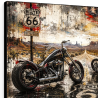 Tableau Twin Roads 66 sur toile Canvas premium avec tranche noire