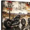 Tableau Twin Roads 66 sur toile Canvas premium avec tranche noire