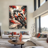 Tableau moto Racing Pulse dans un salon contemporain