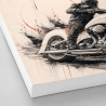 Tableau Chrome Rider sur toile Canvas premium tranche blanche
