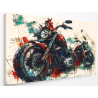 Tableau moto Steel Rebels sur toile Canvas premium tranche blanche – LVIP