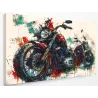 Tableau moto Steel Rebels sur toile Canvas premium tranche blanche – LVIP