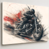 Tableau moto Black Rush impression toile premium