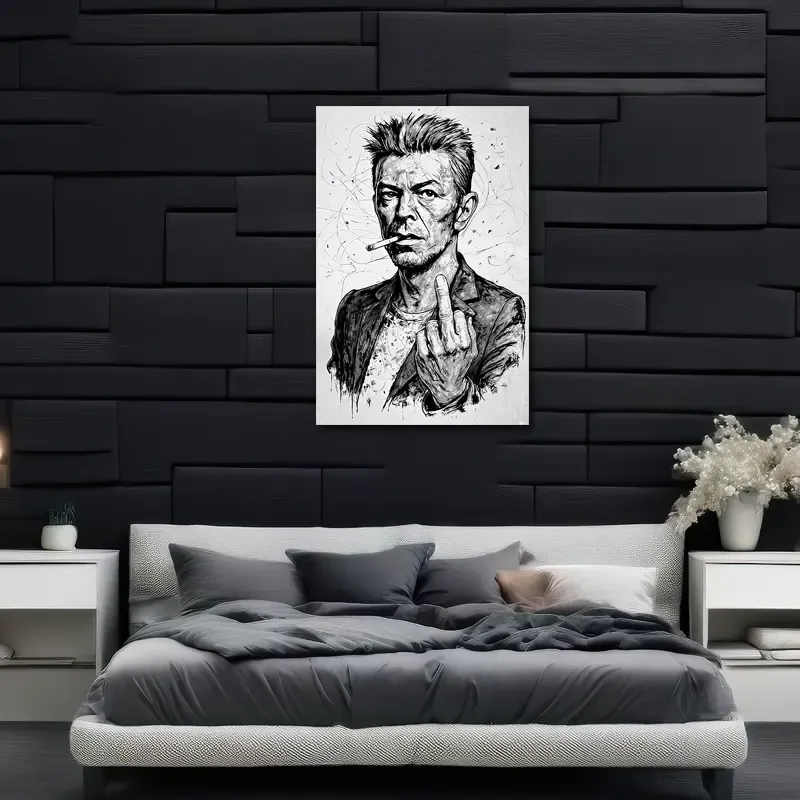 tableau pop art david bowie décoration murale pour salon