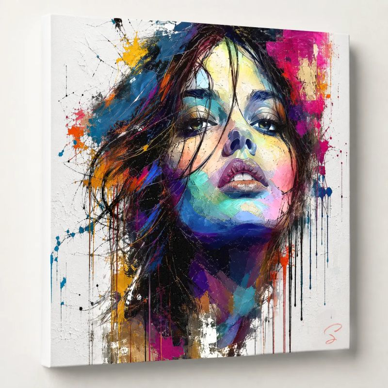 Tableau Évasion portrait féminin Pop Art LVIP imprimé sur toile Canvas premium