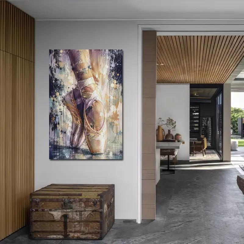 Tableau danse En Pointe dans un salon contemporain lumineux