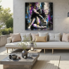 Tableau patinage artistique Frozen Passion couple de patineurs pour salon design