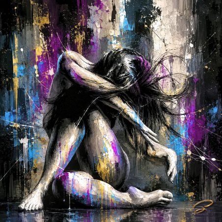 Tableau patinage artistique Frozen Passion couple de patineurs par LVIP