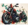 Tableau moto Steel Rebels – deux motos custom peinture contemporaine LVIP