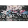 Tableau moto Urban Chrome art urbain contemporain LVIP