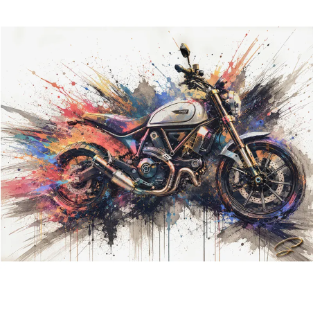 Tableau moto Urban Torque Pop Art contemporain LVIP