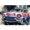 Tableau Cadillac rose pop art Pink Legacy – création automobile LVIP