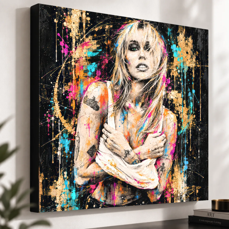 Tableau Miley Golden Rebel impression toile
