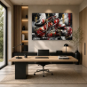Tableau boxe Knockout Dreams dans un salon contemporain