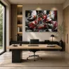 Tableau boxe Knockout Dreams dans un salon contemporain