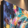 Tableau animal marin contemporain bleu turquoise et or – LVIP impression toile