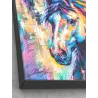 Tableau cheval Liberté sur Toile Canvas avec tranche noire