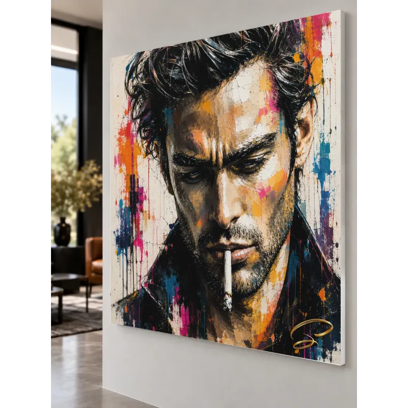 Tableau homme Pop Art sur Toile Canvas