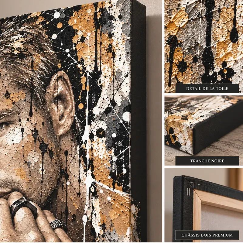 Rebel Mind – tableau homme sur Toile Canvas 285 g/m² avec tranche noire
