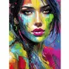 Tableau femme coloré Kira – portrait féminin Pop Art contemporain par LVIP
