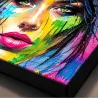 Kira – tableau femme coloré sur Toile Canvas 285 g/m² tranche noire