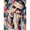 Tableau homme Street Art No Limit – portrait masculin coloré contemporain par LVIP