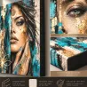 Lunaria – tableau femme sur Toile Canvas 285 g/m² tranche noire