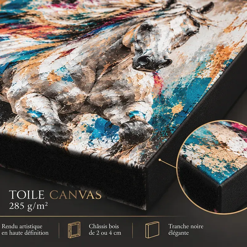 Wild Velocity sur Toile Canvas 285 g/m² avec tranche noire