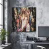 Tableau Golden Rebel dans un bureau contemporain