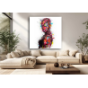 Tableau Spider-Man graffiti décoration salon moderne