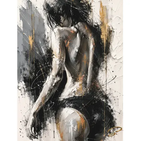 Tableau femme noir et blanc sensuel – Bare Essence par LVIP