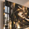 Tableau Golden Rhapsody sur Plexiglas 3 mm brillant sans attache visible