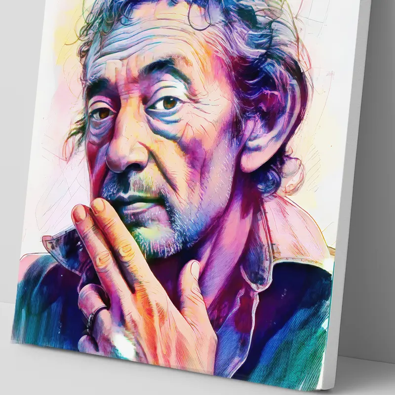 portrait serge gainsbourg sur support HD toile