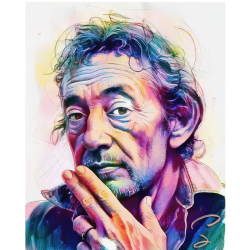 portrait pop art Serge Gainsbourg impression toile HD