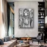 tableau pop art portrait féminin moderne salon design