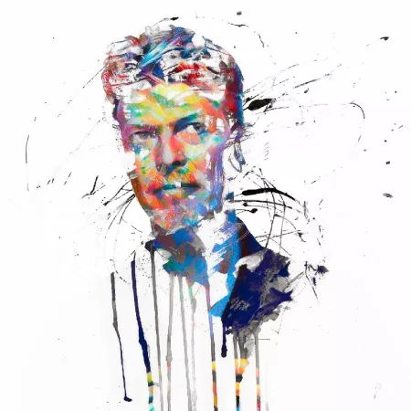   TABLEAU POP DAVID BOWIE LIGHT  Superbe création moderne représentant le chanteur anglais David Bowie dans un style pop light, 