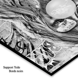 Portrait bulldog pop art impression toile, plexi ou pvc pour décoration chambre d'enfant, d'adolescent.