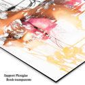 œuvre pop art bouche lumineuse style ink splash contemporain impression plexy