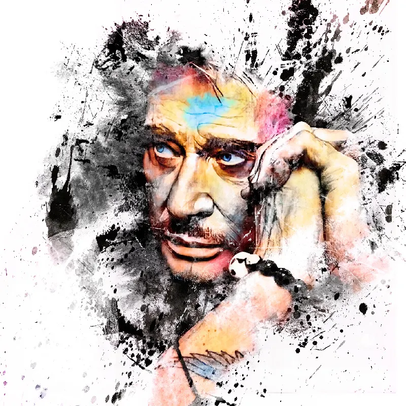 tableau pop art johnny hallyday ink
