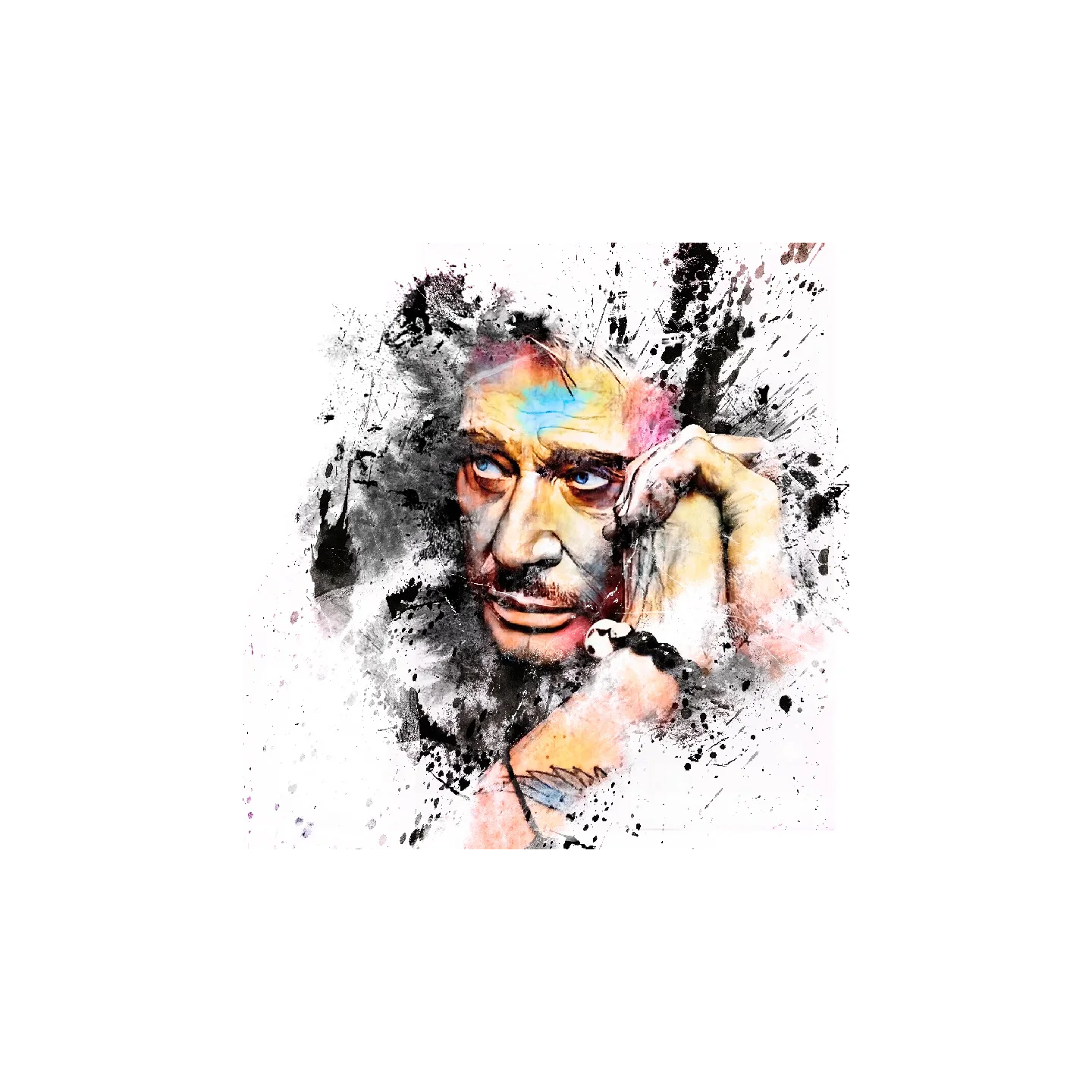 tableau pop art johnny hallyday ink