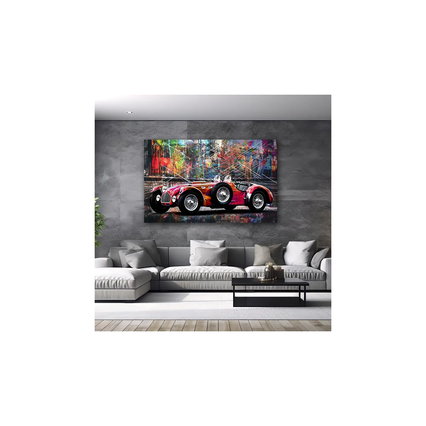 décoration murale voiture classique Allard K2 Roadster art moderne