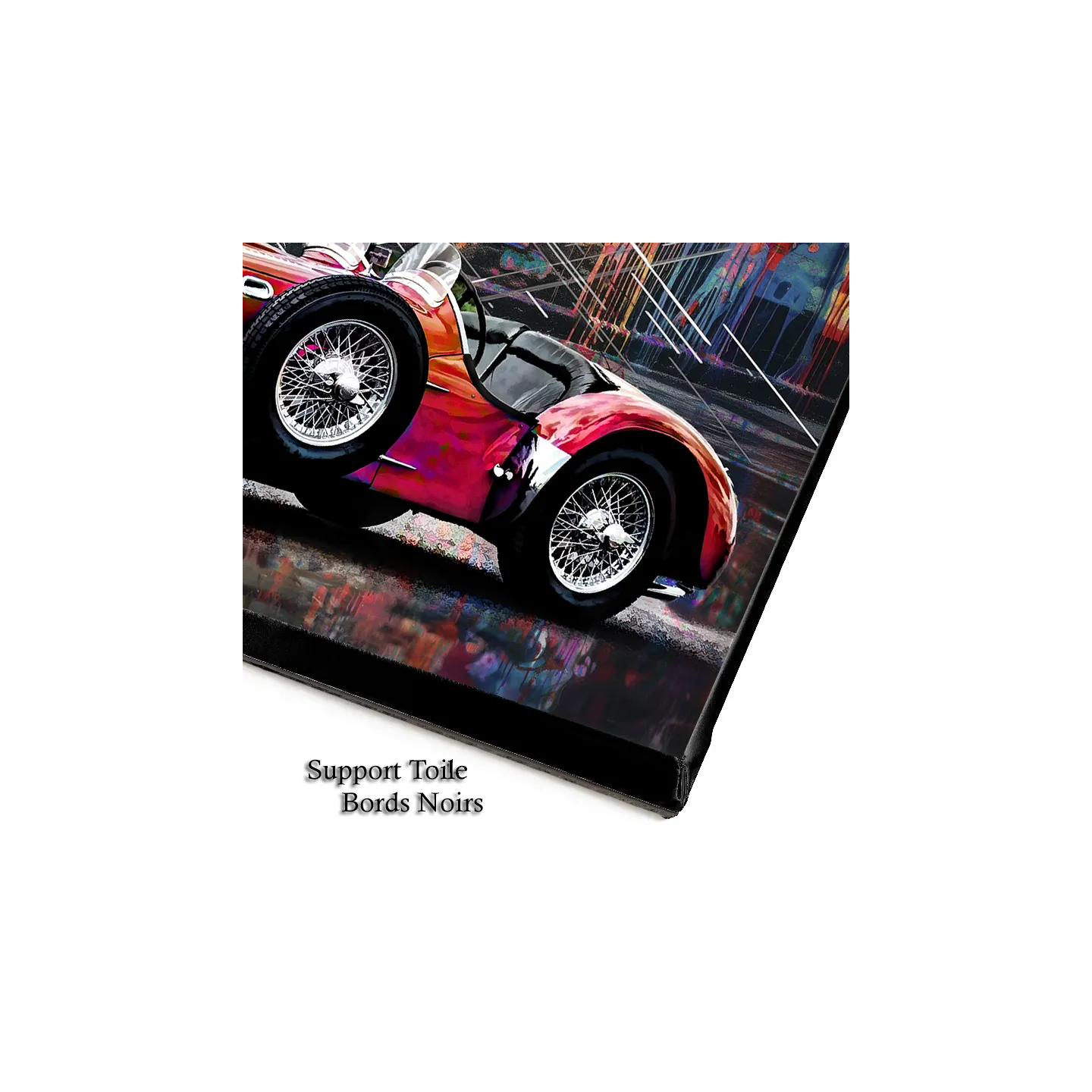 tableau voiture ancienne rouge décoration murale automobile impression toile