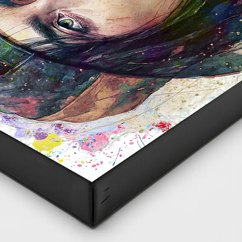 portrait artiste pop culture Billie Eilish style pop art impression toile HD