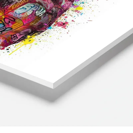 Portrait bulldog pop art impression toile, plexi ou pvc